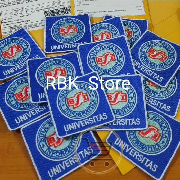 EMBLEM LOGO BORDIR JAS ALMET ALMA MATER BSI UBSI UNIVERSITAS BSI