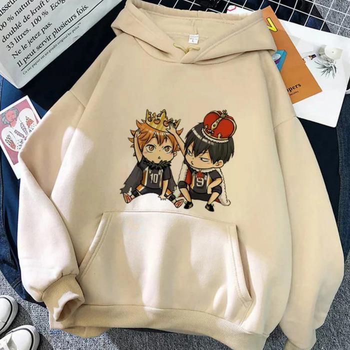 Hoodie Pria Anime Haikyuu Aoba Kartun Kenma Haikyu Team Volley Ball