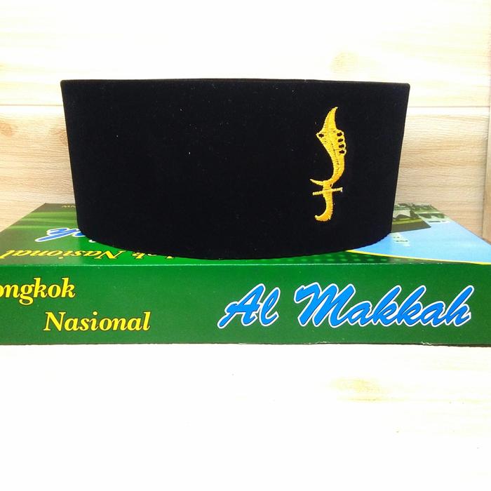 Peci Kujang | Songkok Logo Kujang | Peci Kujang Logo Bordir Kuning