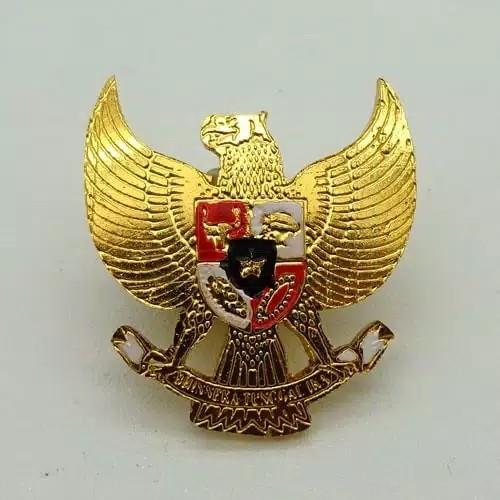 Pin Bros Murah Kuning Emas Model Lambang Negara Garuda Indonesia