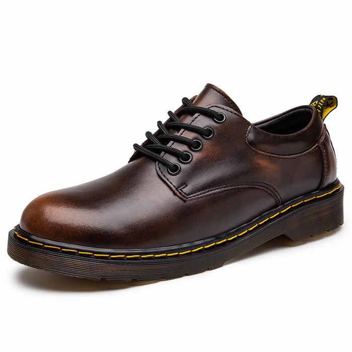 Ready Stock! Men's New England Dr.Martens Shoes Real Leather Tooling