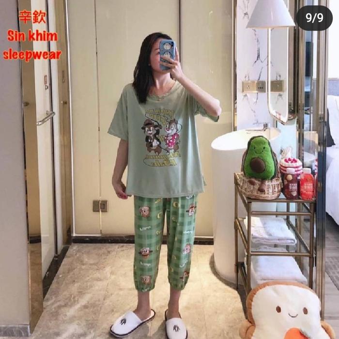 SETELAN PIYAMA IMPORT 7/8 CHIPDALE KOBOY