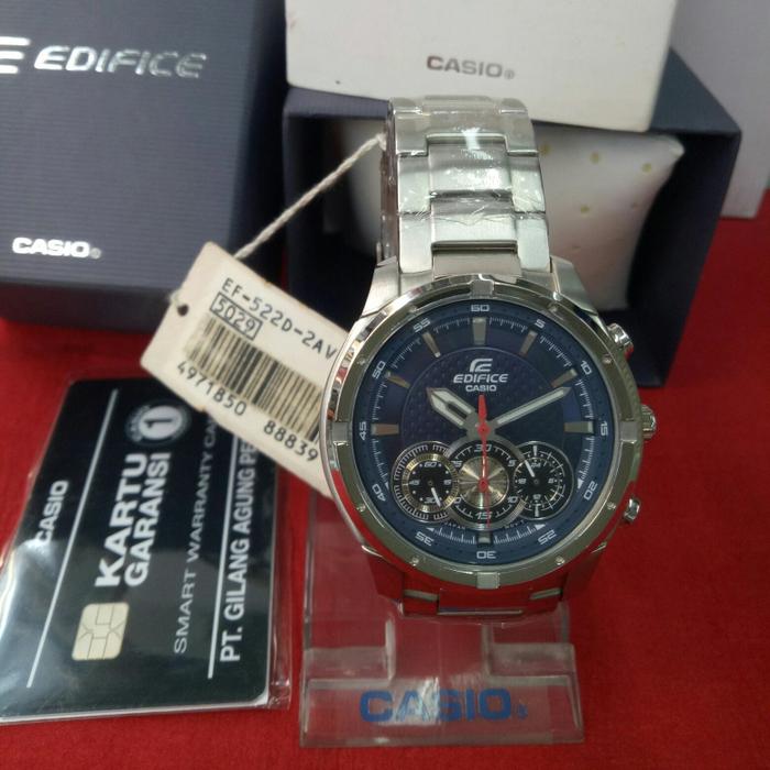 Jam Tangan Analog Pria CASIO EDIFICE EF-522D-2AVDF All Stainless