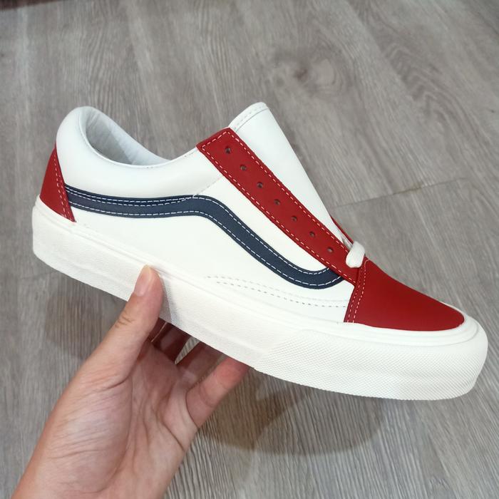 vans vault OG old skool red dahlia leather LX