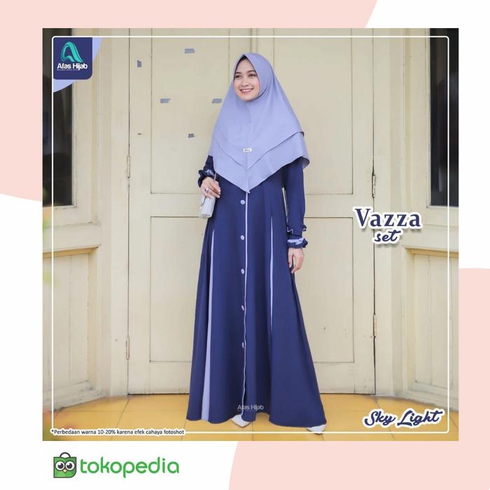 DRES TERBARU AFAS HIJAB VAZZA SET BAJU GAMIS WANITA GAMIS JUMBO DRES