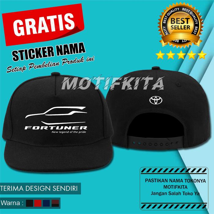 Topi Snapback TOYOTA FORTUNER  Motifkita