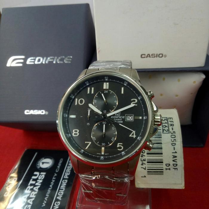 Jam Tangan Analog Pria CASIO EDIFICE EFR-505D-1AVDF All Stainless