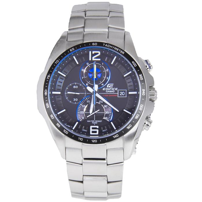 JAM TANGAN PRIA CASIO EDIFICE ORIGINAL ANALOG PERAK STAINLESS EFR-528D-1A EDIFICE EFR 528D 1A EDIFIC
