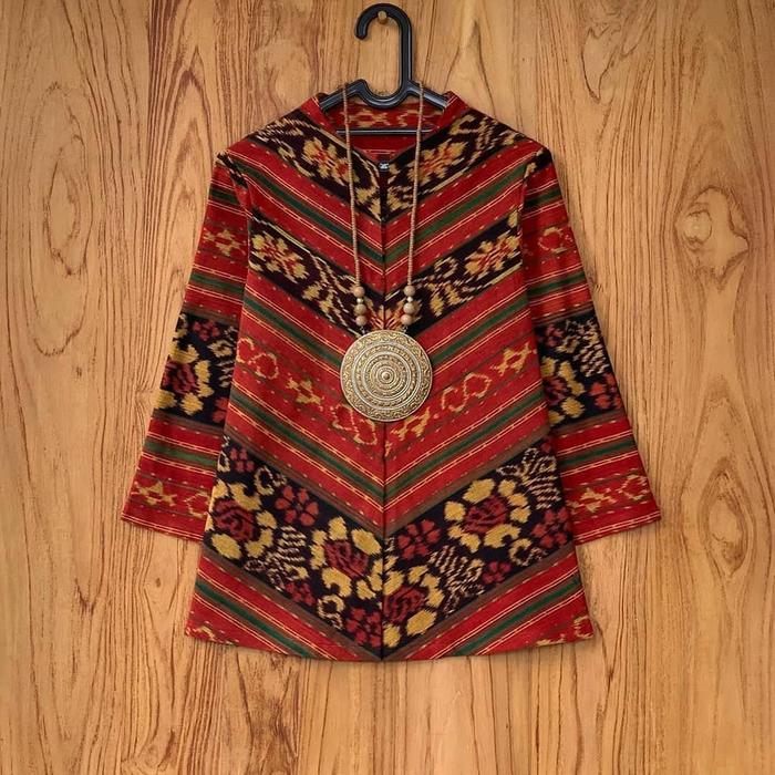 Blouse Tenun ethnic premium baju batik kantor - 5 model