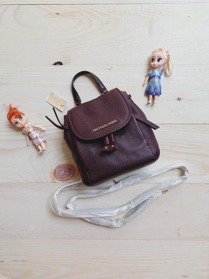 michael kors riley flap pack crossbody. Warna damson &rose