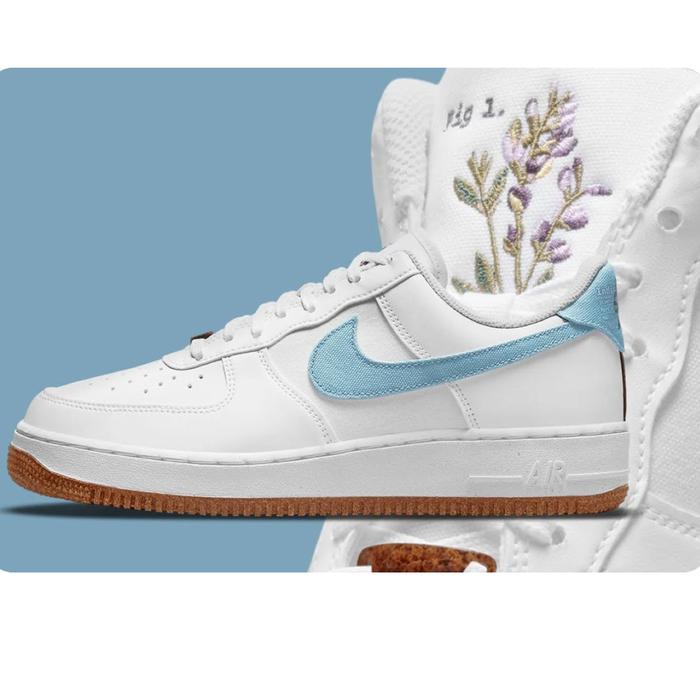 NIKE AIR FORCE 1 INDIGO WHITE OBSIDIAN BLACK ORIGINAL