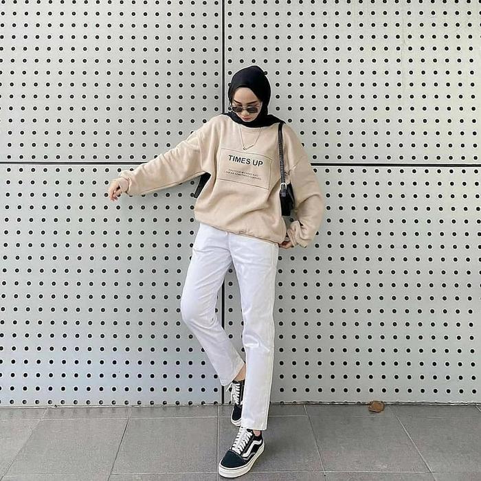 Sweater Wanita Times UP Best Quality / Sweter Cewek / Switer Terbaru Crewneck Basic Sweatshirt Atasa