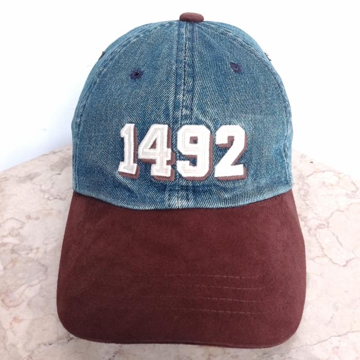 Topi Strap 1492 MILES Denim Strap Leather Cap