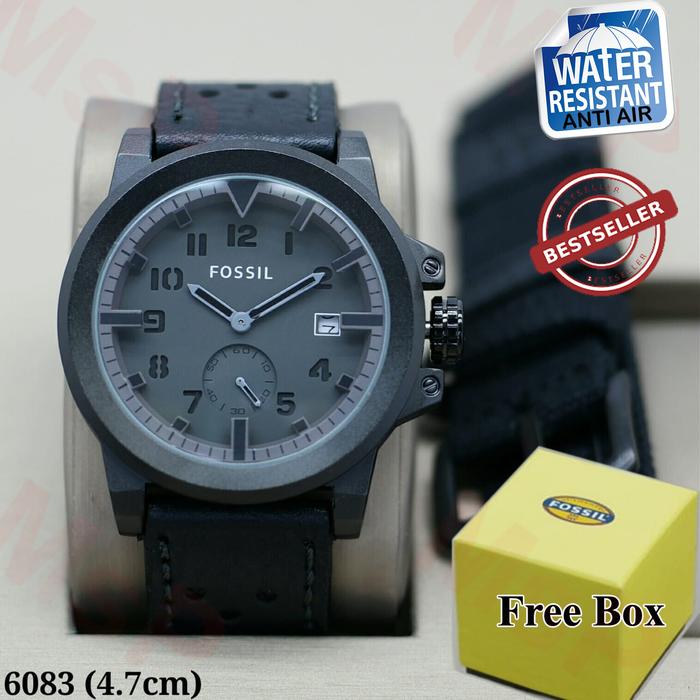 Jam Tangan Fossil Water Resistent Detik Bawah Aktif Bonus Tali dan Box