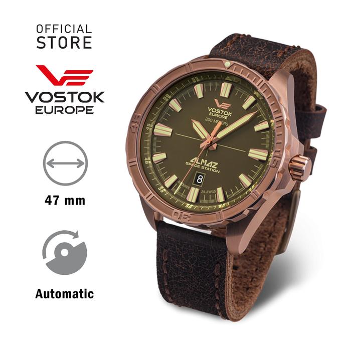 Jam Tangan VOSTOK EUROPE Almaz NH35A/320O516 Bronze Automatic