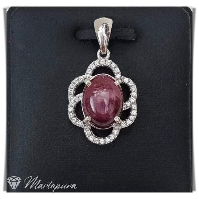 LPA0040 Liontin Perak Permata Batu Ruby