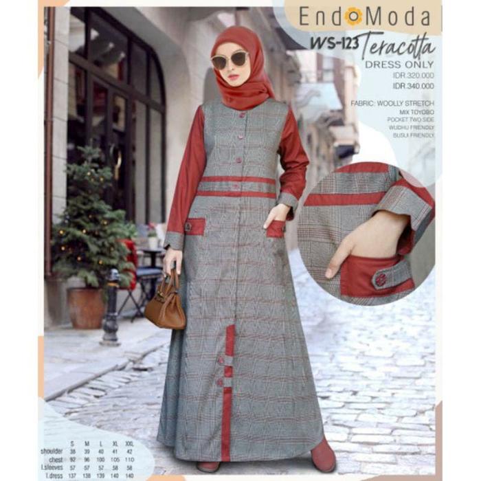 GAMIS MUSLIMAH ENDOMODA WS 123 TERACOTTA