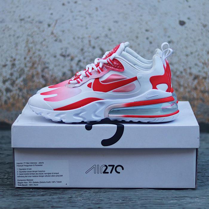 NIKE AIR MAX 270 REACT SE WHITE RED UNIVERSITY