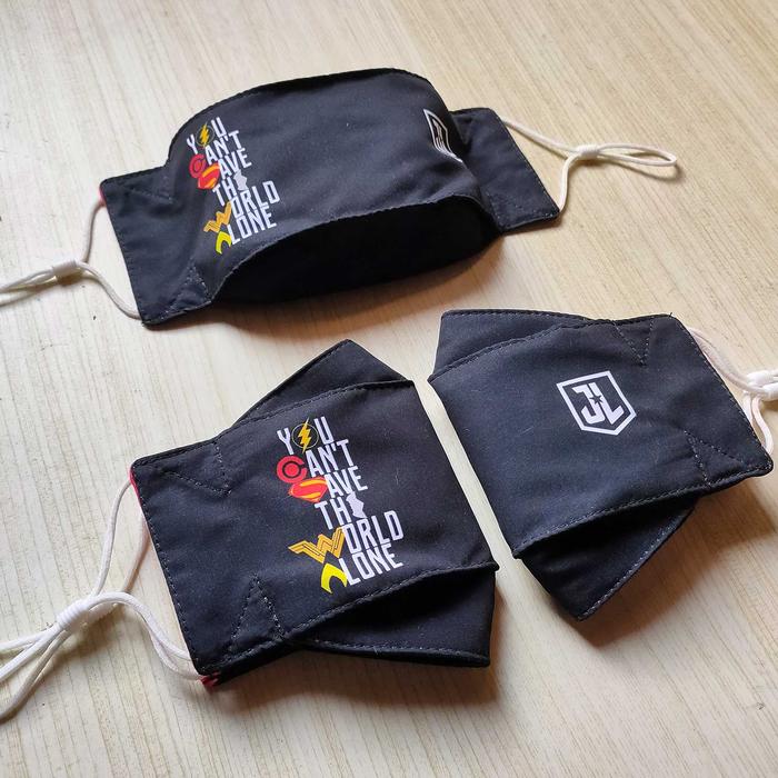 Masker Anak Justice League - Masker Duckbill Anak - Masker Kain 3D