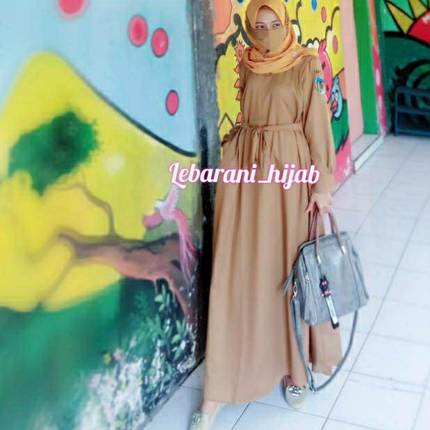 Gamis Pns / gamis pemda / gratis masker/ gamis basic pns