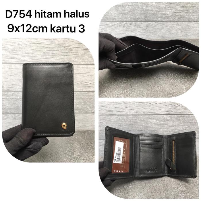 Dompet Pria Cowok Kulit Papillon Original D754 Hitam