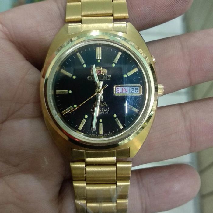 jam tangan orient otomatis klasik gold jam pria