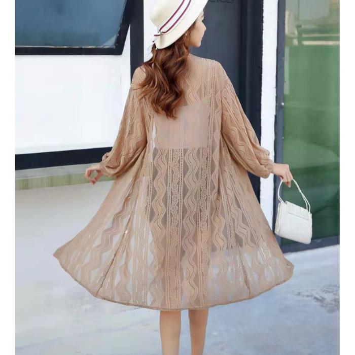 ONNIEFASHION Jasmine Long Outer Cardigan Lace Import pantai wanita #2