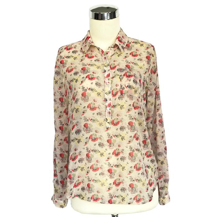 Blouse Wanita - LOFT Floral Sheer Original