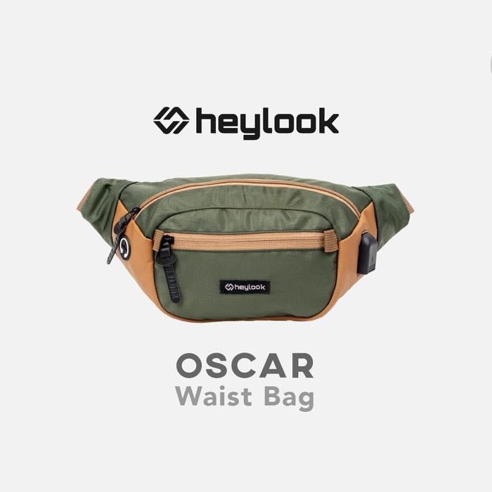 WAISTBAG PRIA ANTI AIR NYLON OSCAR HEYLOOK ORIGINAL - Tas Selempang