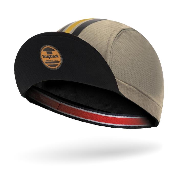 Topi Sepeda Snapback Dewasa Hijau Strip Hitam Kuning Supreme