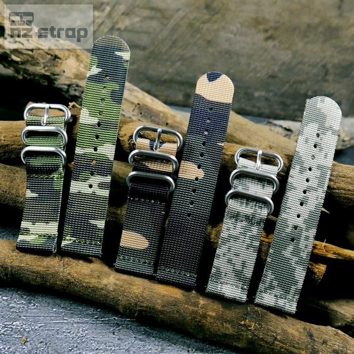 [ Z2 ] Quick Release Zulu Strap Camo 2 Pcs Style Smartwatch Strap