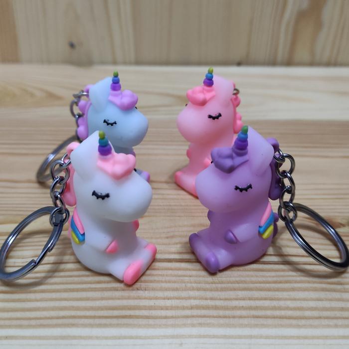 Gantungan Kunci Gantungan Tas Boneka Soft Silicon Unicorn