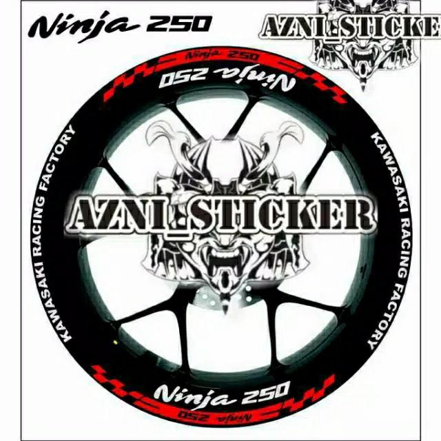 Stiker motor Sticker velg Sticker velk Stiker velg motor ninja 250