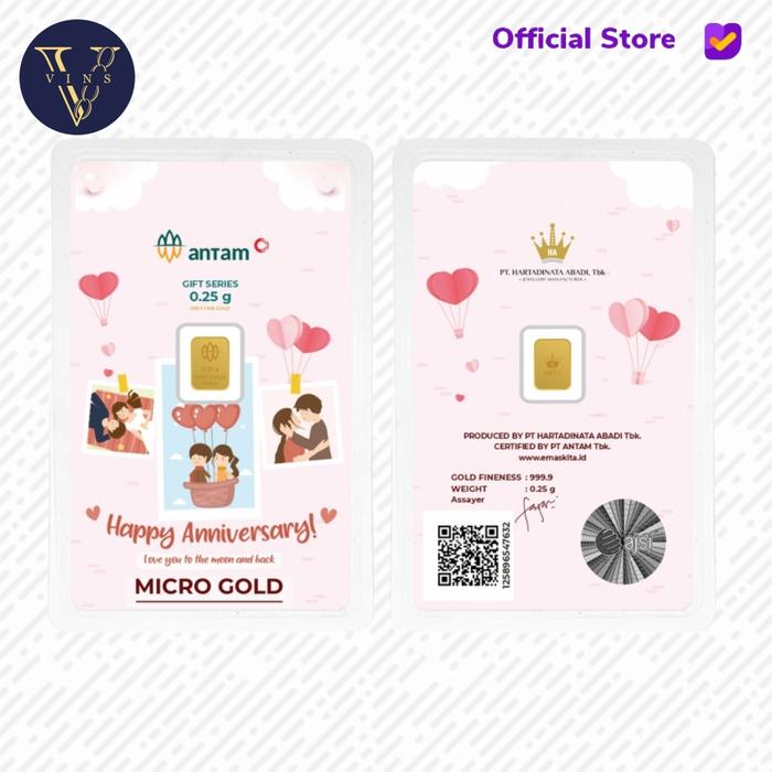 MICRO GOLD ANTAM HARTADINATA ABADI ANNIVERSARY 2 (LM) 0.25 GRAM