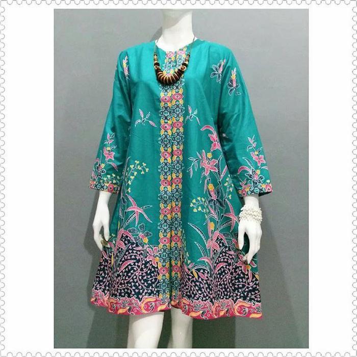 tunik motif bunga muslim terbaru 2021