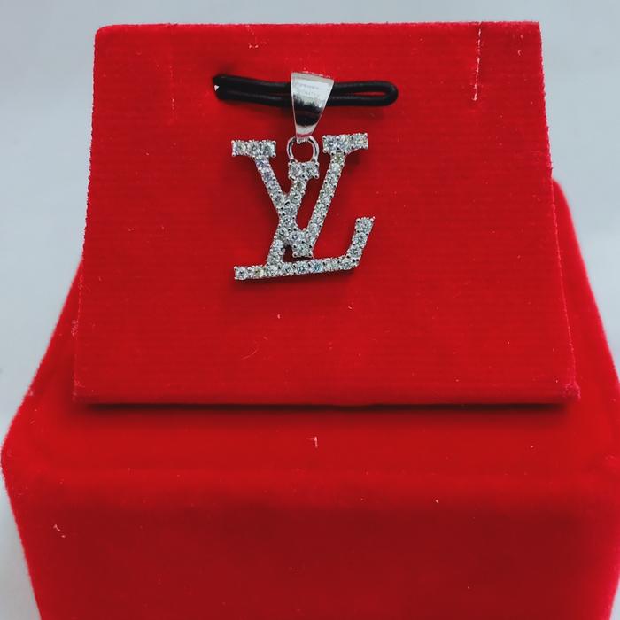Liontin LV perak silver925 Lapisan emas putih Lt029