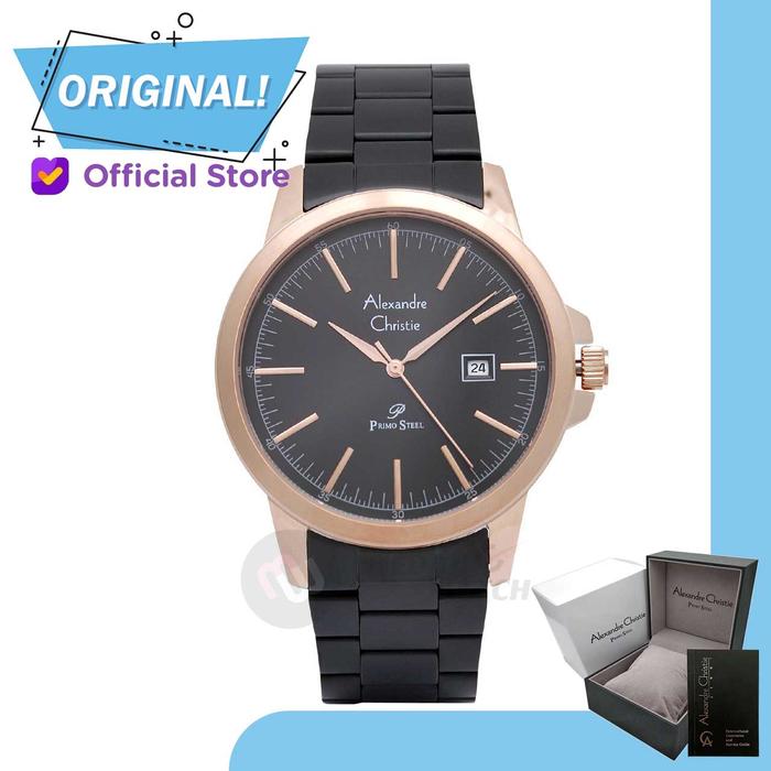 Jam Tangan Pria Analog Alexandre Christie 1008MD AC1008 AC 1008 MD 1008 MDBBRBA Original Garansi Res