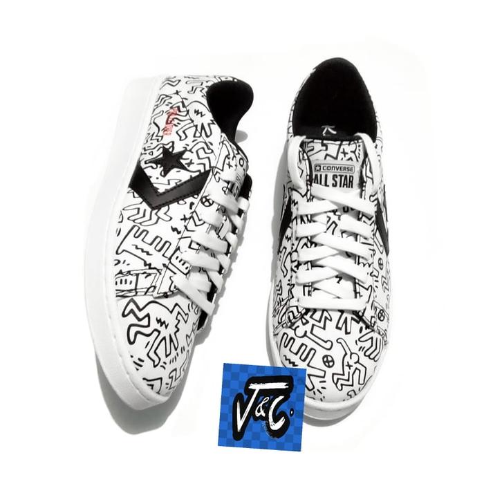 Sepatu Converse Pro Leather x Keith Haring Ox White Murah