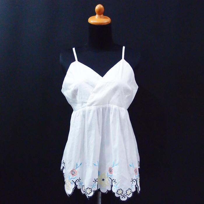 DR290 PUTIH TULANG PREMIUM TANK TOP PRELOVED BRANDED SINGAPORE BEKAS