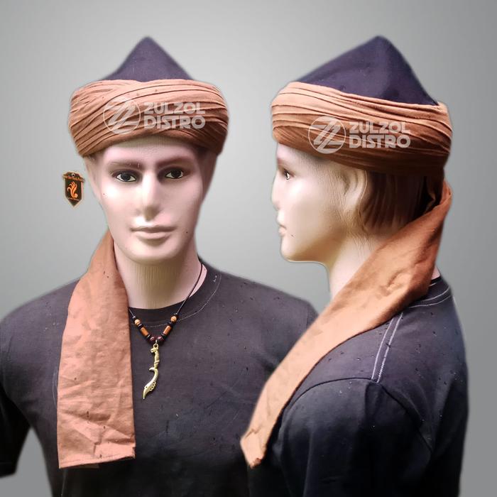 Sorban Imamah Hijau Cokelat Premium / Peci Imamah / Sorban Sufi