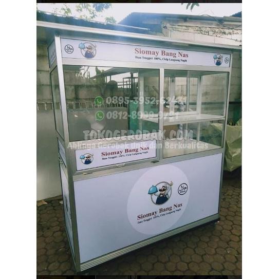Gerobak Murah Aluminium Siomay Alumunium Roda Kecil