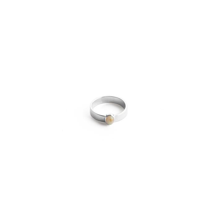Jewel Rocks Onion Silver Ring