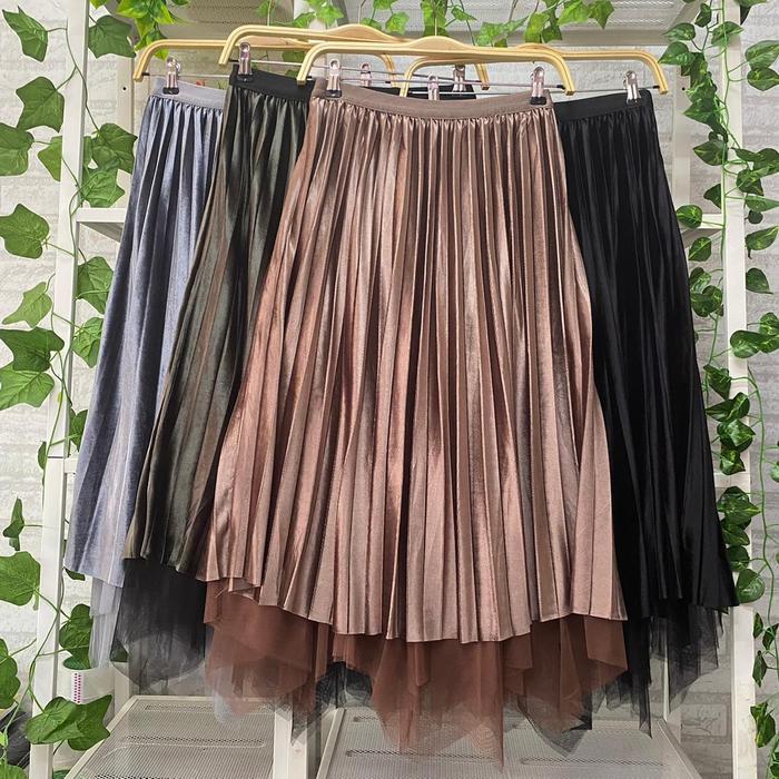 ROK VELVET + TILE BISA BOLAK BALIK 2 IN 1 ORIGINAL PREMIUM IMPORT BKK