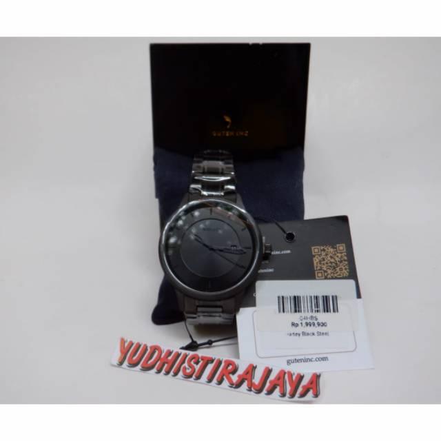 Jam Tangan Pria GUTEN INC Harley Black Steel 42mm Original