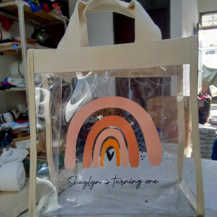 tas mika marhen transparant tote bag marhen mika sablon 4wrna 25x10x25