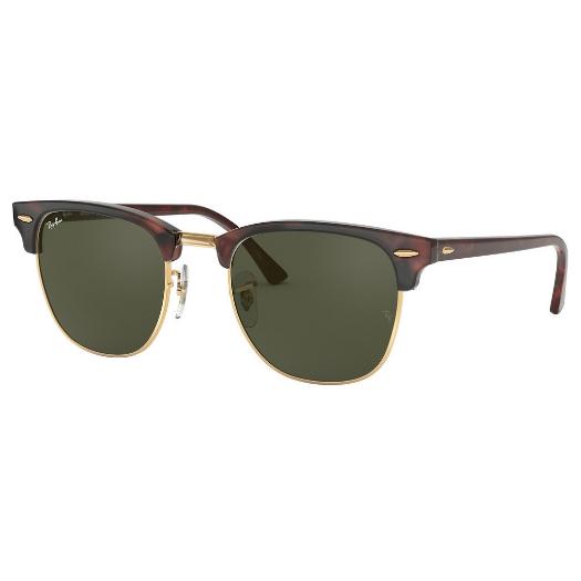 Ray-Ban Sunglass Clubmaster RB 3016F W0366 55 Tortoise w/ Green