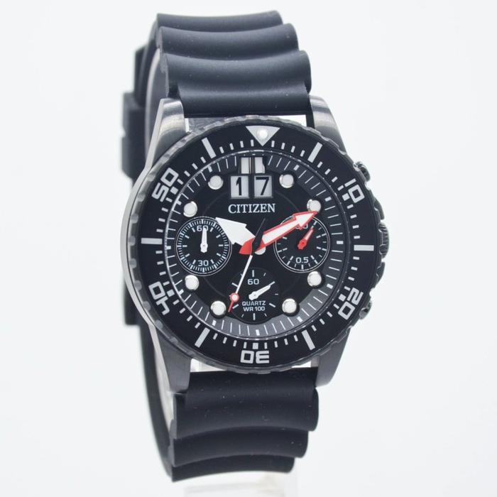 Jam Tangan CITIZEN AI7005-12E QUARTZ CRONOGRAPH RUBBER Original
