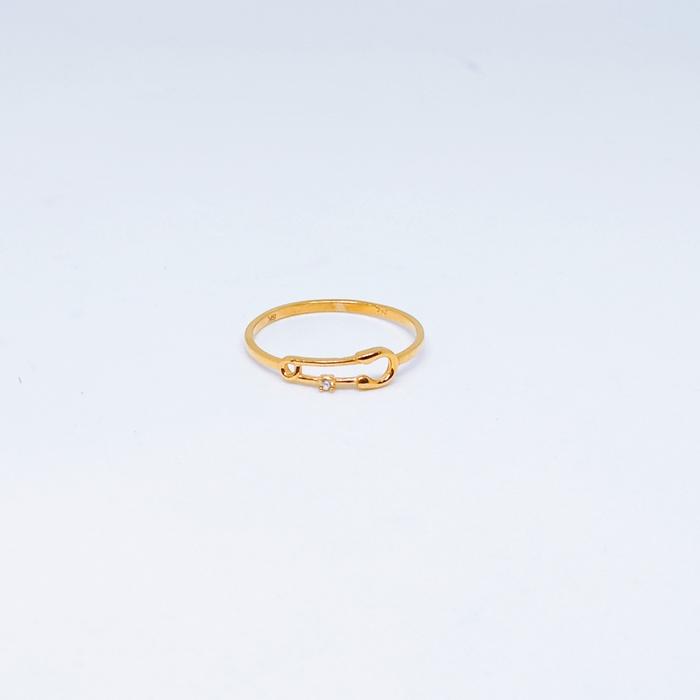 Cincin Emas muda 9k 375% model peniti ring SL