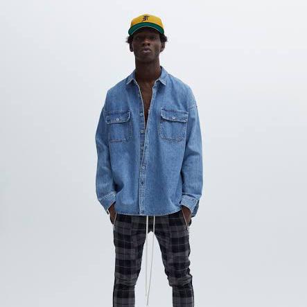 fear of god 5th collection oversized denim shirt