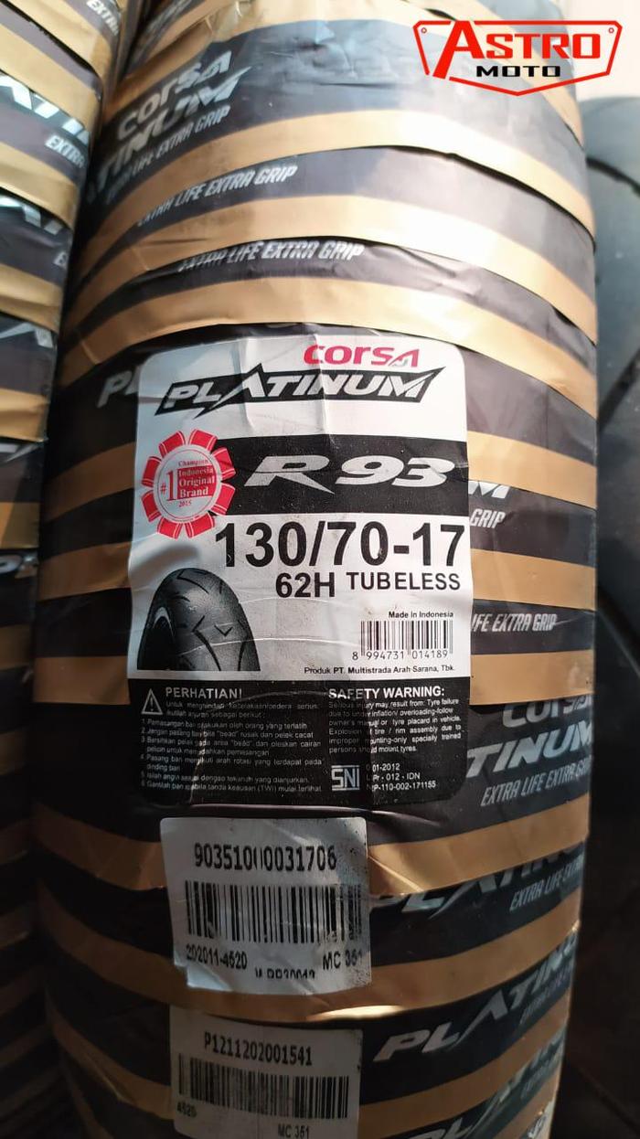 Ban Corsa Platinum R93 130/70-17 130 70 17 Free Pentil
